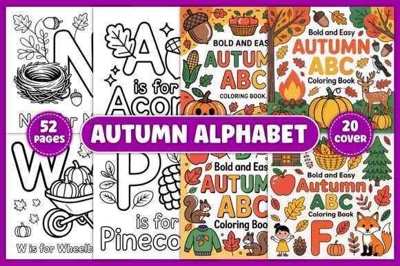 Download Autumn Alphabet ABC Coloring Pages - Pages Collection