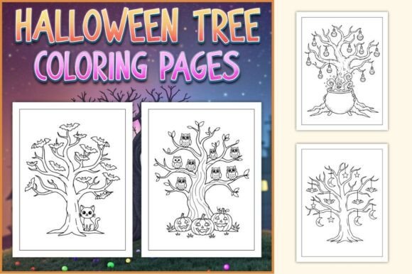 Download Halloween Tree Coloring Pages for Kids - Pages Collection