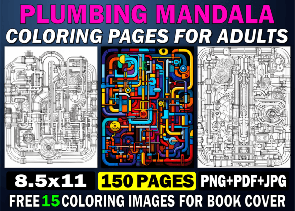Download 150 Plumbing Mandala Coloring Pages KDP - Pages Collection