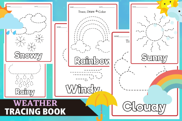Download Weather Tracing Book Kids Worksheets - Worksheets Collection