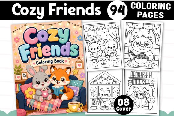 Download Cozy Friends Coloring Pages for Adults - Pages Collection