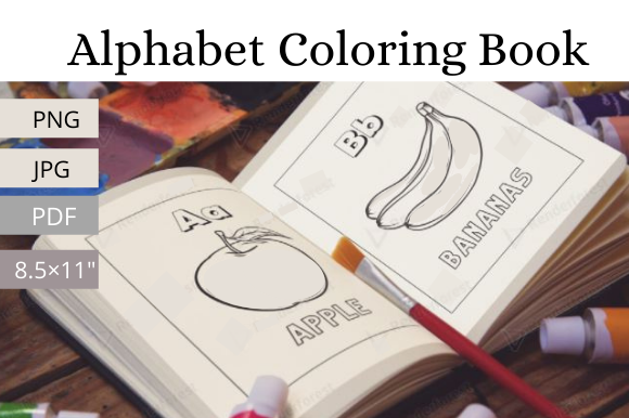 Download Alphabet Coloring Pages for Kids Vol. 2 - Pages Collection