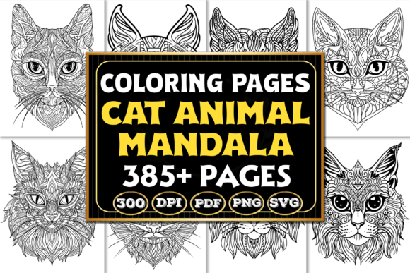 Download Cat Animal Mandala Coloring Pages - Pages Collection