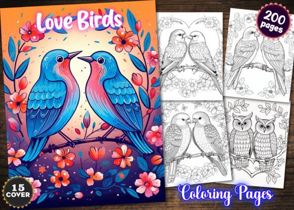 Download 200 Love Birds Coloring Pages for Adults - Pages Collection