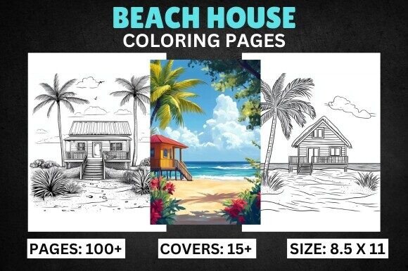 Download Beach House Coloring Book Pages - Pages Collection