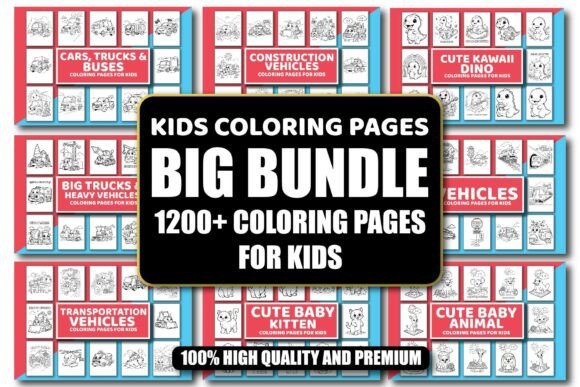 Download Kids Coloring Mega Bundle 1200+ Pages - Pages Collection