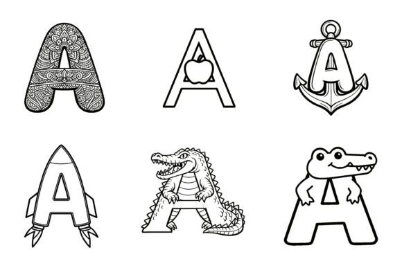 Download Letter a Kids Coloring Pages Bundle - Pages Collection