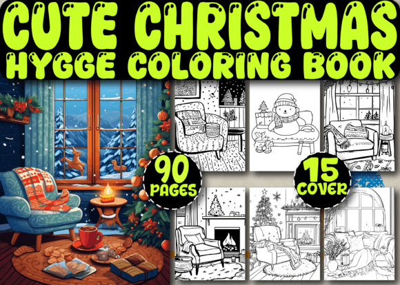 Download Cute Cozy Christmas Hygge Coloring Pages - Pages Collection