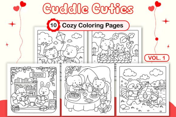 Download Cuddle Cuties Cozy Coloring Pages Vol. 1 - Pages Collection