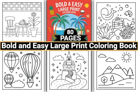 Download Bold and Easy Large Print Coloring Pages - Pages Collection