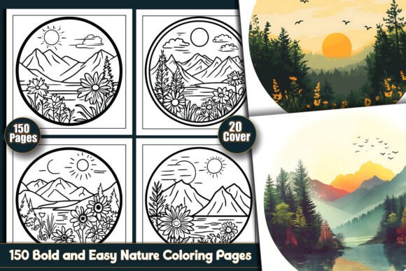 Download 150 Bold and Easy Nature Coloring Pages - Pages Collection