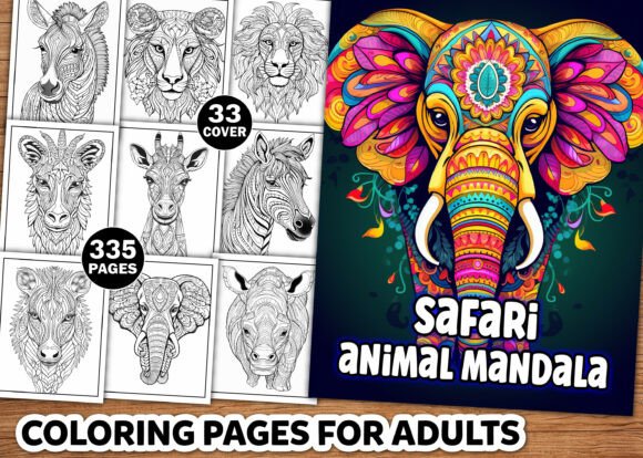 Download Safari Animal Mandala Coloring Pages - Pages Collection