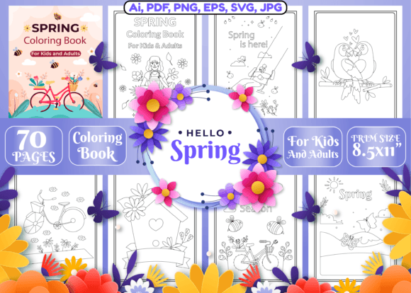 Download Spring Coloring Pages for Kids and Adult - Pages Collection