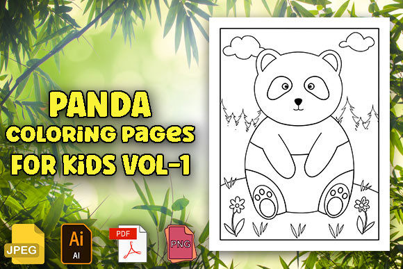 Download Panda Coloring Pages for Kids Vol 1 - Pages Collection