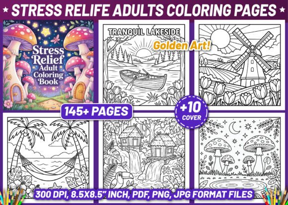 Download Stress Relief Adult Coloring Book Pages - Pages Collection