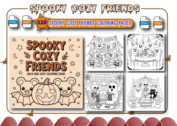 Download Spooky Cozy Friends Coloring Pages Adult - Pages Collection