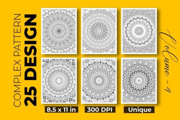 Download Pattern Coloring Pages for KDP Vol-4 - Pages Collection