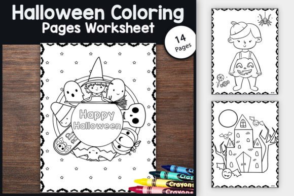 Download Spooky Halloween Coloring Pages for Kids - Pages Collection