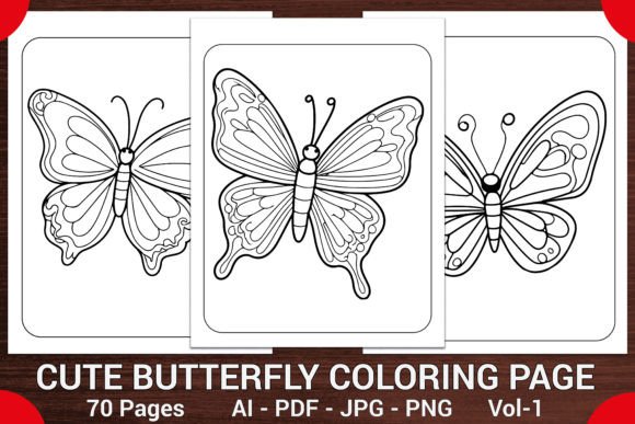 Download CUTE BUTTERFLY COLORING PAGES for KIDS - Pages Collection