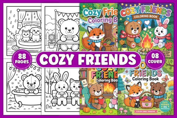 Download Cozy Friends Coloring Pages for Adults - Pages Collection