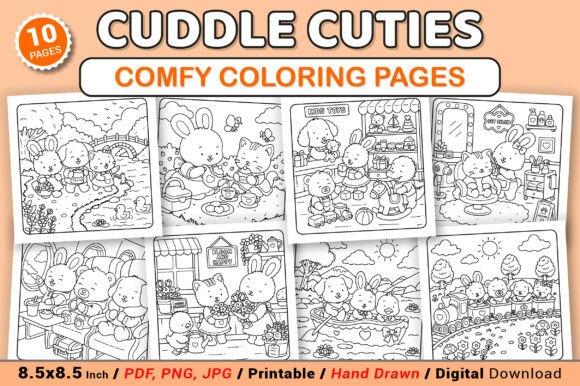 Download Cuddle Cuties Comfy Coloring Pages - Pages Collection