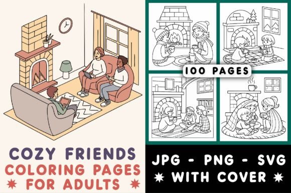 Download Cozy Friends Coloring Pages for Adults - Pages Collection