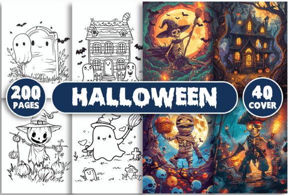 Download 200 Cute Halloween Coloring Book Pages - Pages Collection