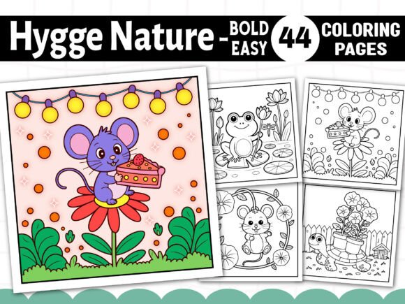 Download Bold Easy Hygge Nature Coloring Pages - Pages Collection