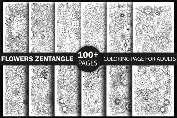 Download 100+ Zentangle Coloring Pages Bundle-KDP - Pages Collection
