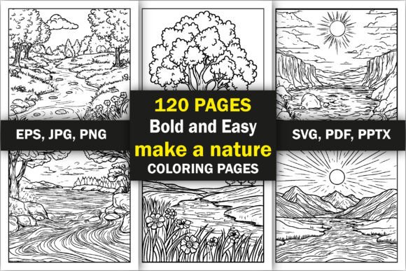 Download Bold Easy Make a Nature Coloring Pages - Pages Collection