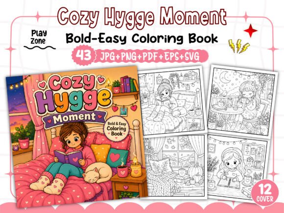Download Cozy Hygge Moment Coloring Book Pages - Pages Collection