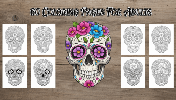 Download 60 Floral Skull Coloring Pages for Adult - Pages Collection