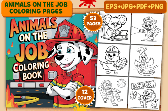 Download "Animals on the JOB Coloring Pages - Pages Collection