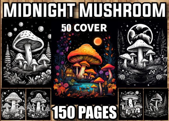 Download 150 Midnight Mushrooms Coloring Pages - Pages Collection