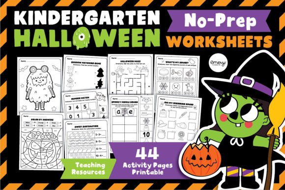 Download Halloween Activity Worksheets K-1st - Worksheets Collection