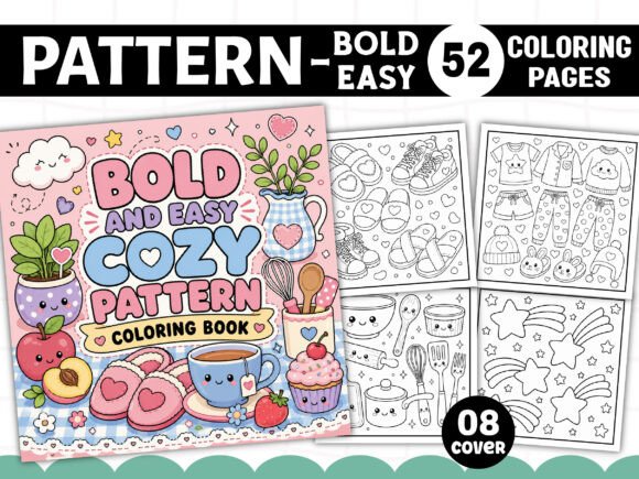 Download Bold Easy Pattern Coloring Book Pages - Pages Collection