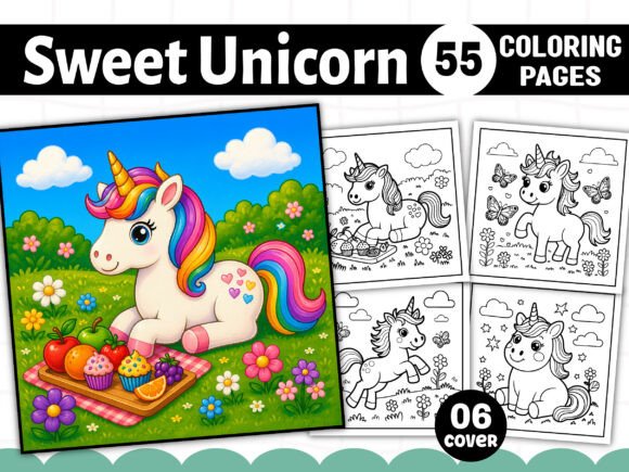 Download Sweet Unicorn Coloring Pages for Adults - Pages Collection