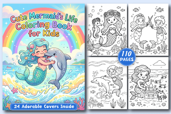 Download Cute Mermaid’s Life KIDS Coloring Pages - Pages Collection