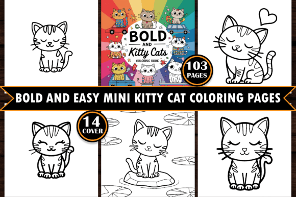 Download Bold and Easy Mini Kitty Coloring Pages - Pages Collection