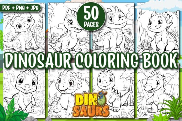 Download CUTE DINOSAUR COLORING BOOK PAGES - Pages Collection