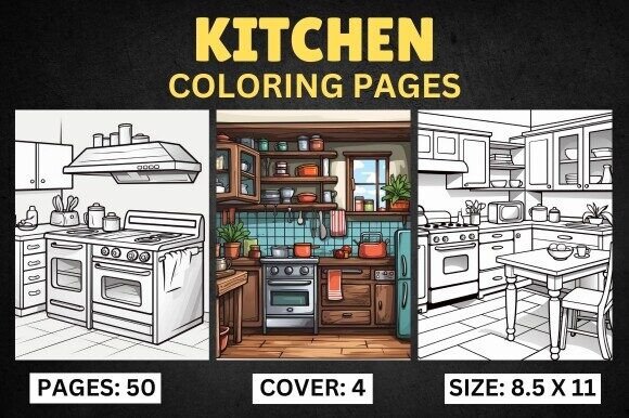 Download Kitchen Coloring Pages for Adults - Pages Collection