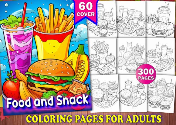 Download 300 Food and Snack Coloring Pages - Kdp - Pages Collection