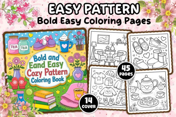 Download Bold Easy Pattern Coloring Book Pages - Pages Collection