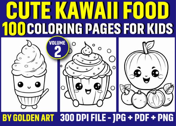 Download 100 Cute Kawaii Food Coloring Pages - Pages Collection