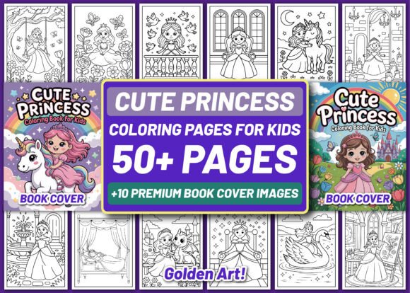 Download 50 Cute Princess Coloring Pages for Kids - Pages Collection