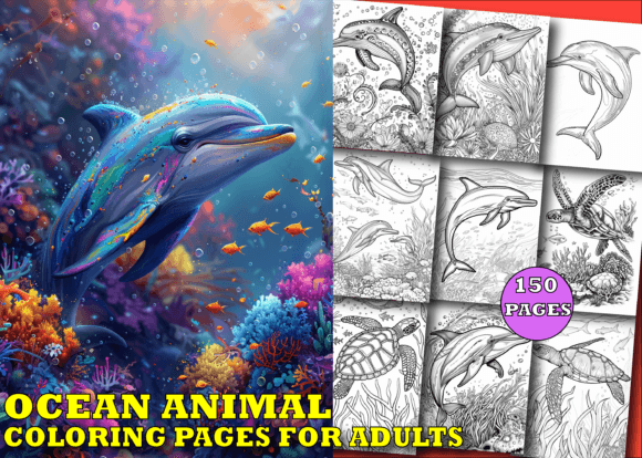 Download Ocean Animal Coloring Pages for Adults - Pages Collection