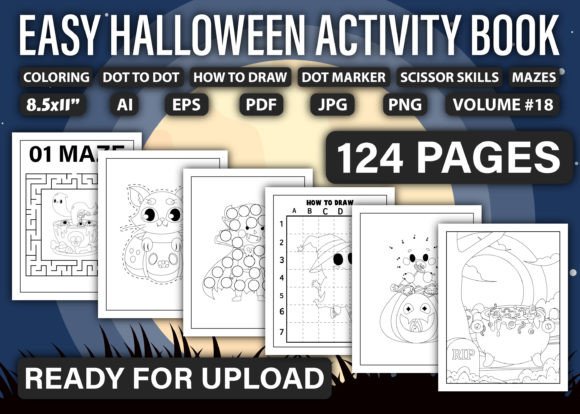 Download Easy Halloween Activity Book Pages V-18 - Pages Collection