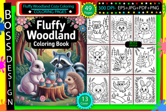Download Fluffy Woodland Cozy Coloring Pages - Pages Collection