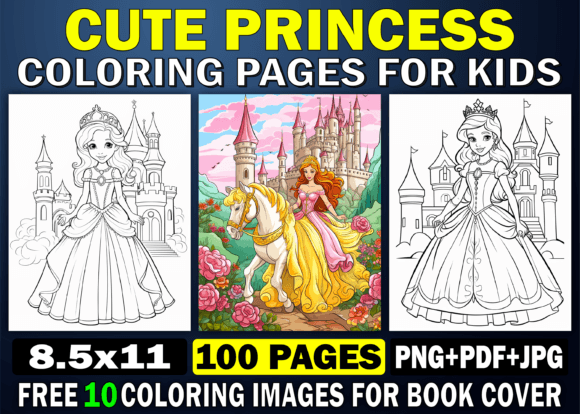 Download 100 Cute Princess Coloring Pages for Kid - Pages Collection