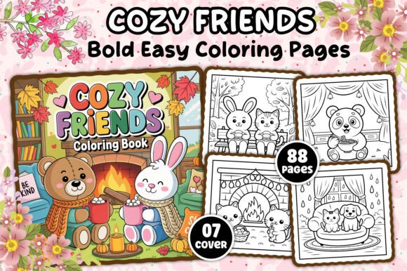 Download Cozy Friends Coloring Pages for Adults - Pages Collection